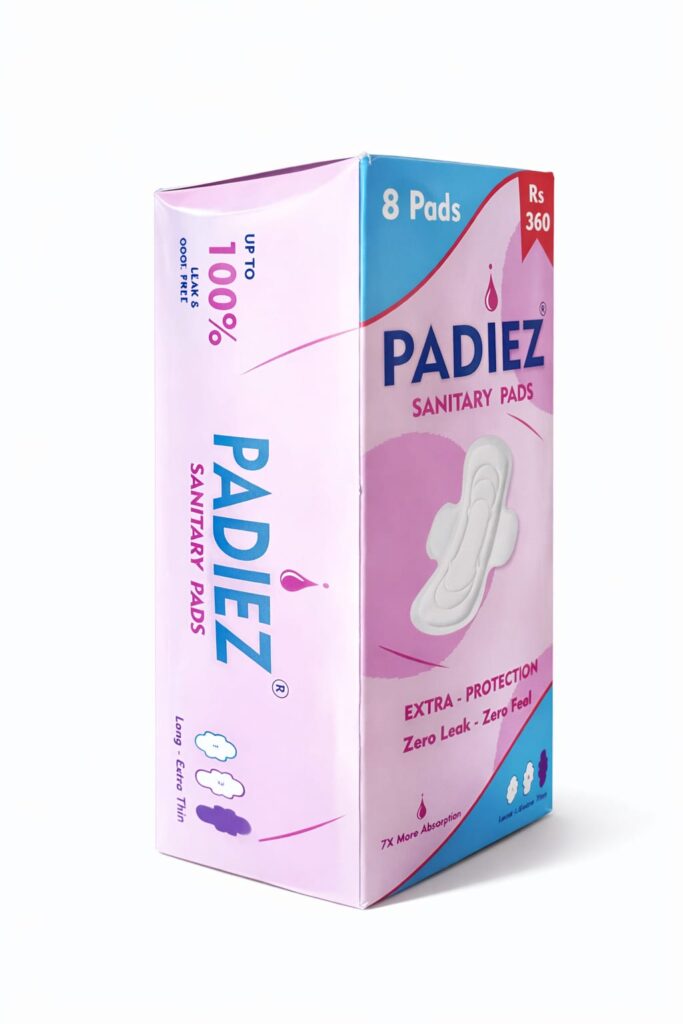 Padiez sanitary pad absorbent and leak-proof