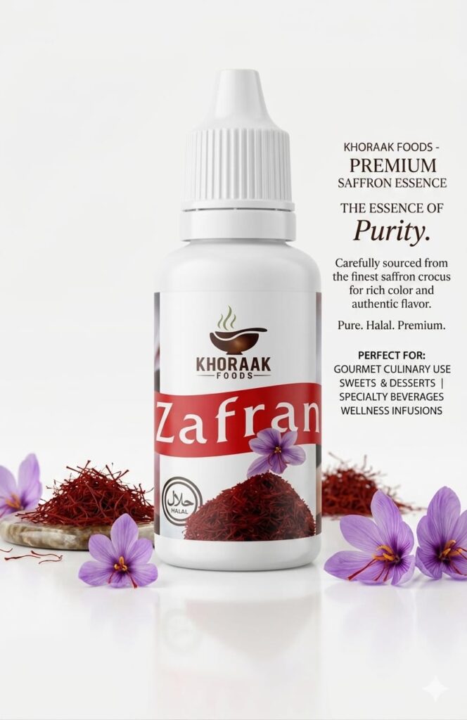 Zafran essence used in desserts and drinks