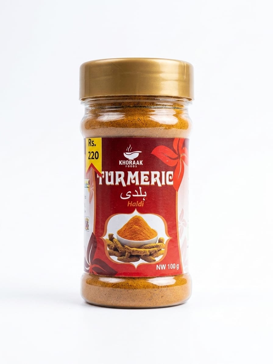 Khoraak Foods Premium Turmeric Powder Jar 100g