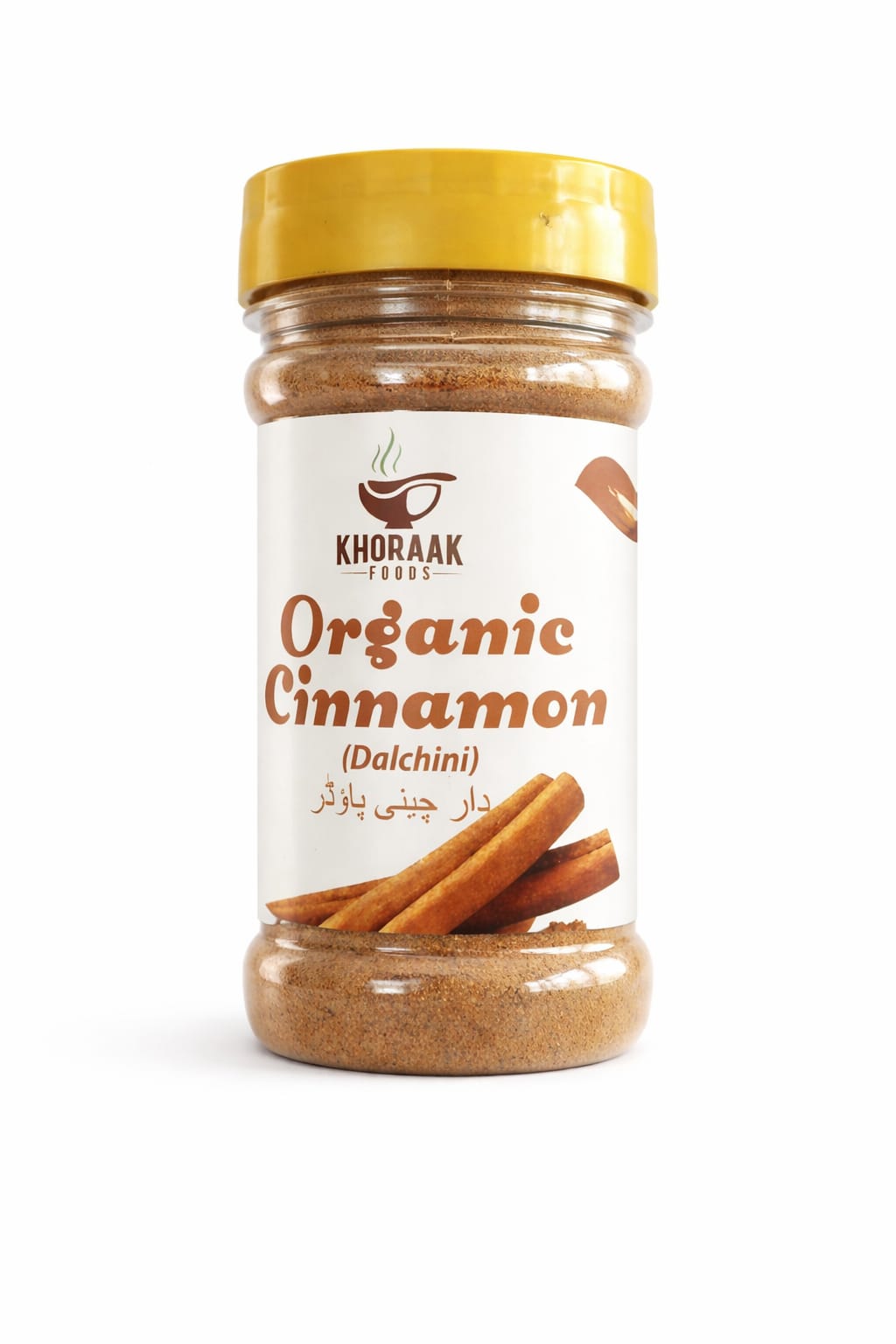 cinnamon powder being added to oatmeal tea coffee baking food khoraak foods
