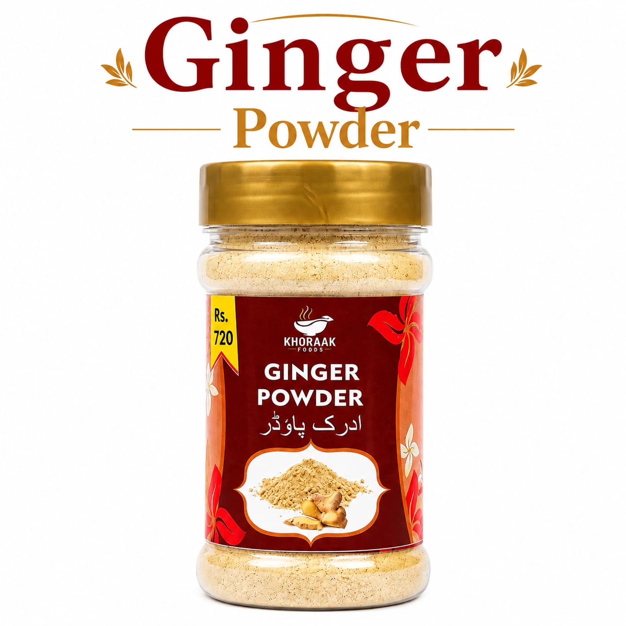 Ginger Powder 100g – Sun-Dried Adrak Powder | Khoraak Foods