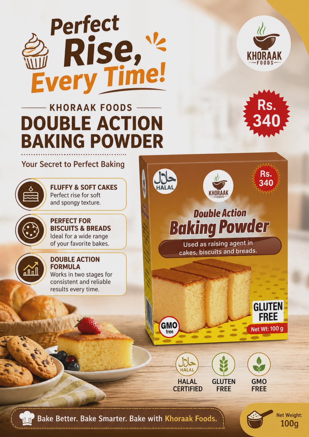 baking powder Pakistan 100g Khoraak Foods