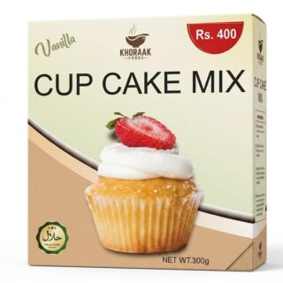 Vanilla cupcake with cream topping made from Khoraak Foods Cup Cake Mix