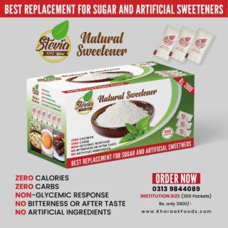 stevia natural sweetener 300 sachets khoraak foods pakistan