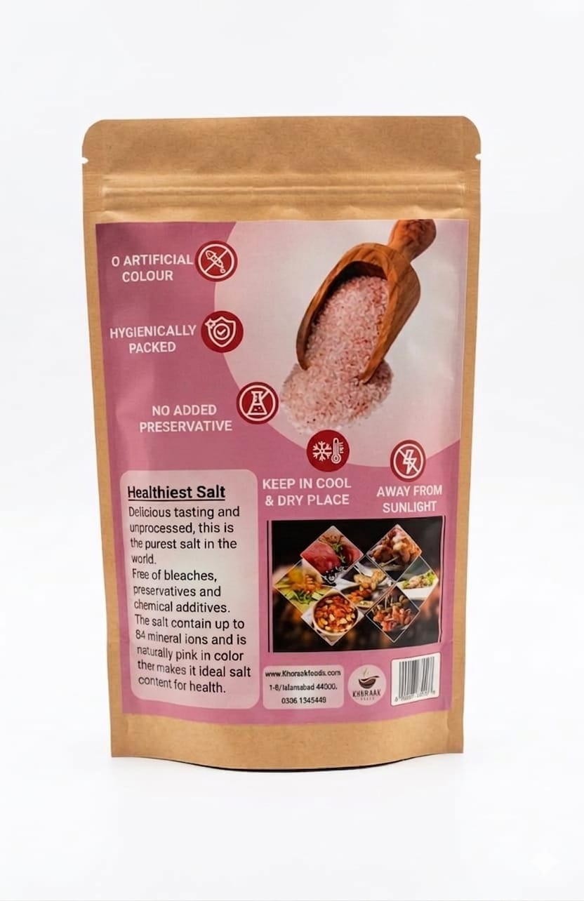 Pink Salt Crystals 700g Kraft Pack – Khoraak Foods | Premium Himalayan Pink Salt - Image 4