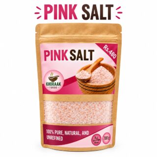 Pink Salt Crystals 700g Kraft Pack – Premium Himalayan Pink Salt
