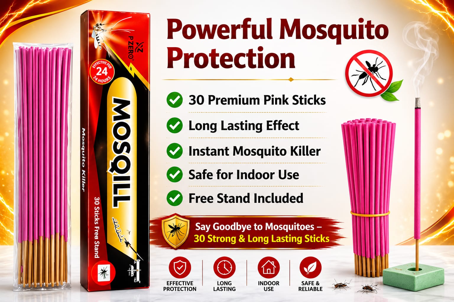 MOSQILL Machar Batti – Mosquito Killer Sticks