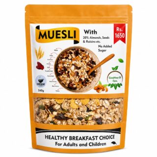 Fruit & Nut Muesli | High Fiber Healthy Breakfast Cereal | No Sugar