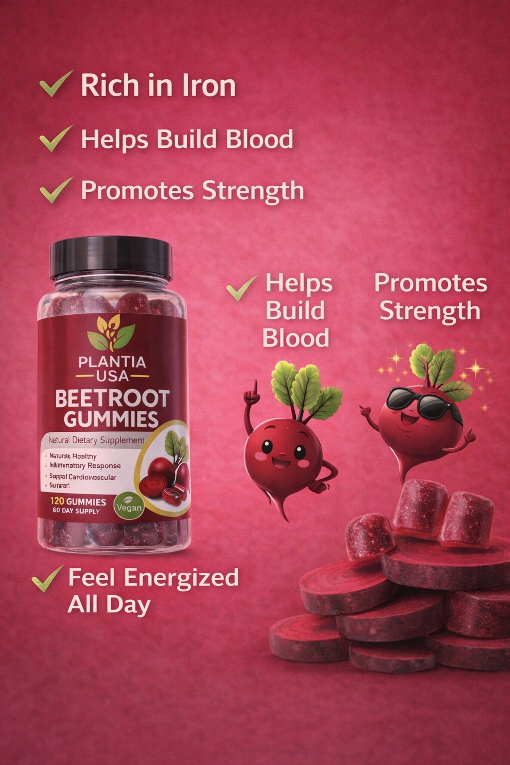 Beetroot Gummies 120 Count - Image 4