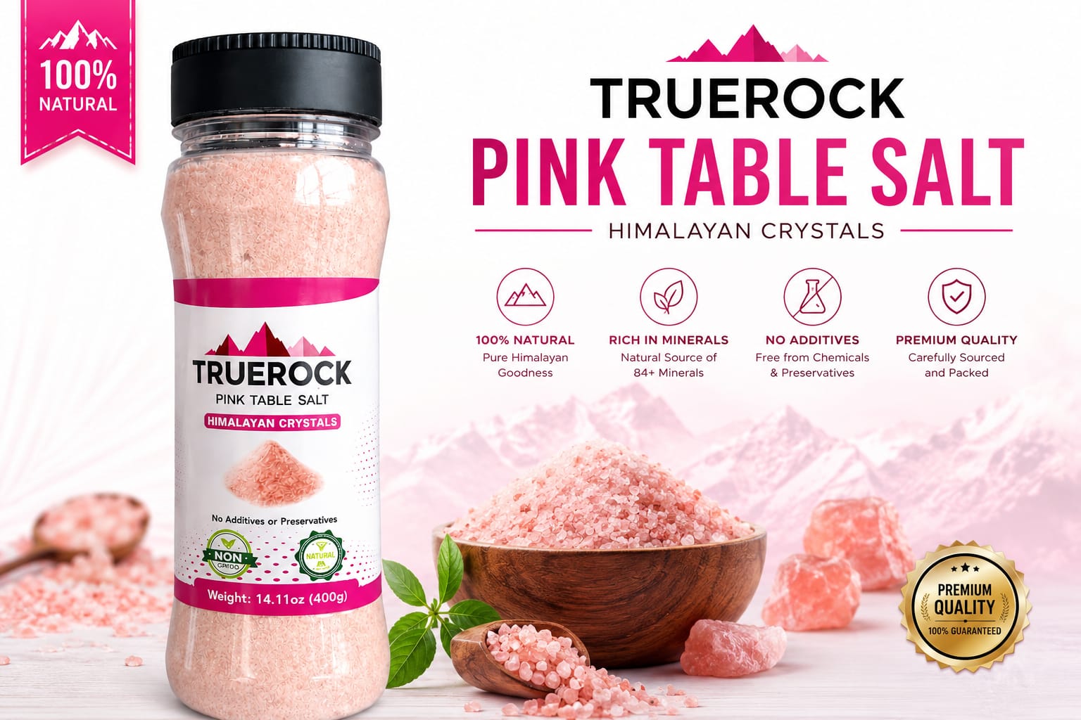 Khoraak Foods Pink table salt 400g