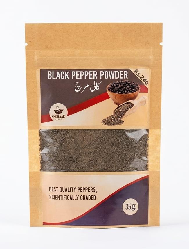 Black Pepper Powder 35g Khoraak Foods
