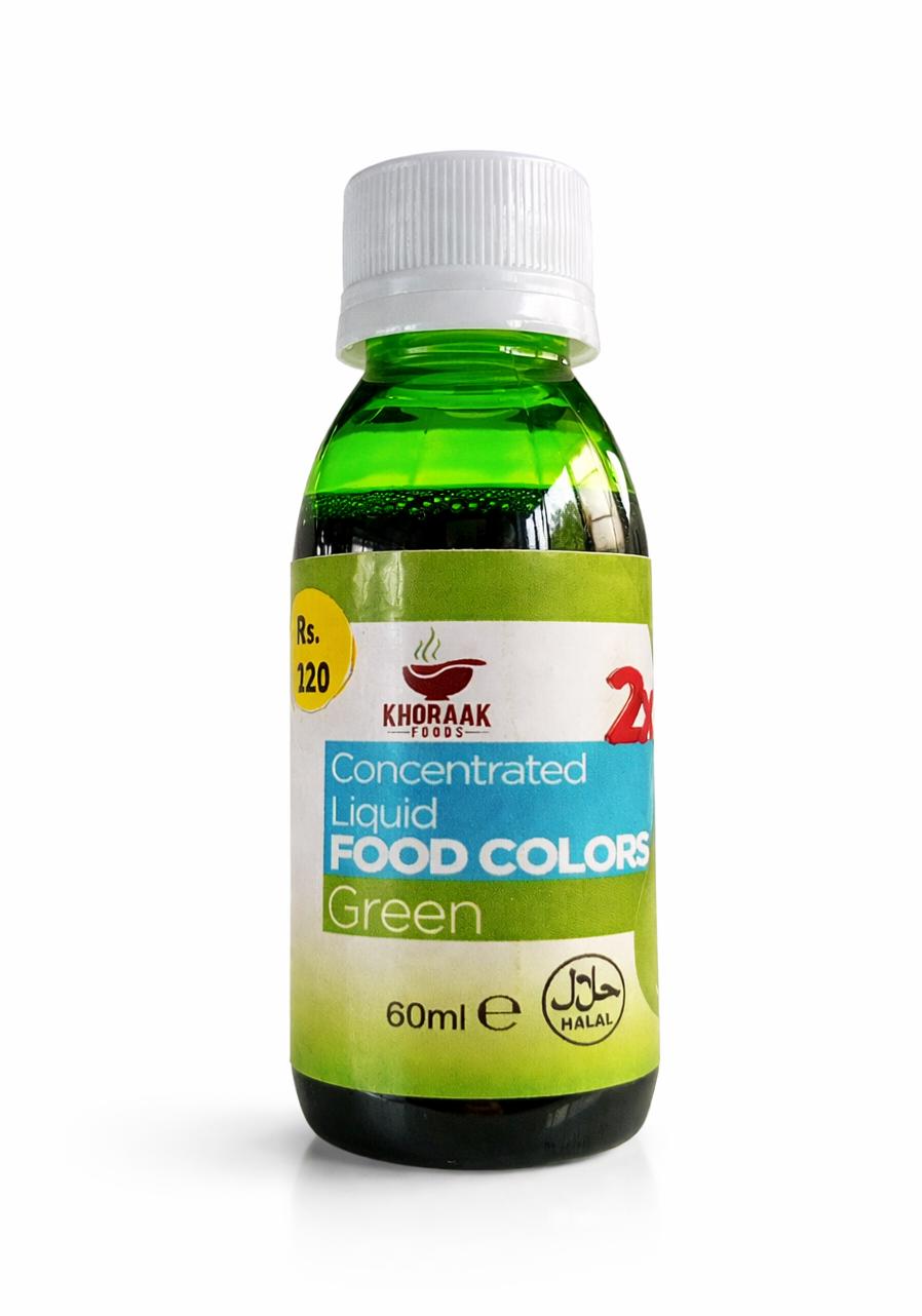 Khoraak Foods green liquid food color 60ml bottle