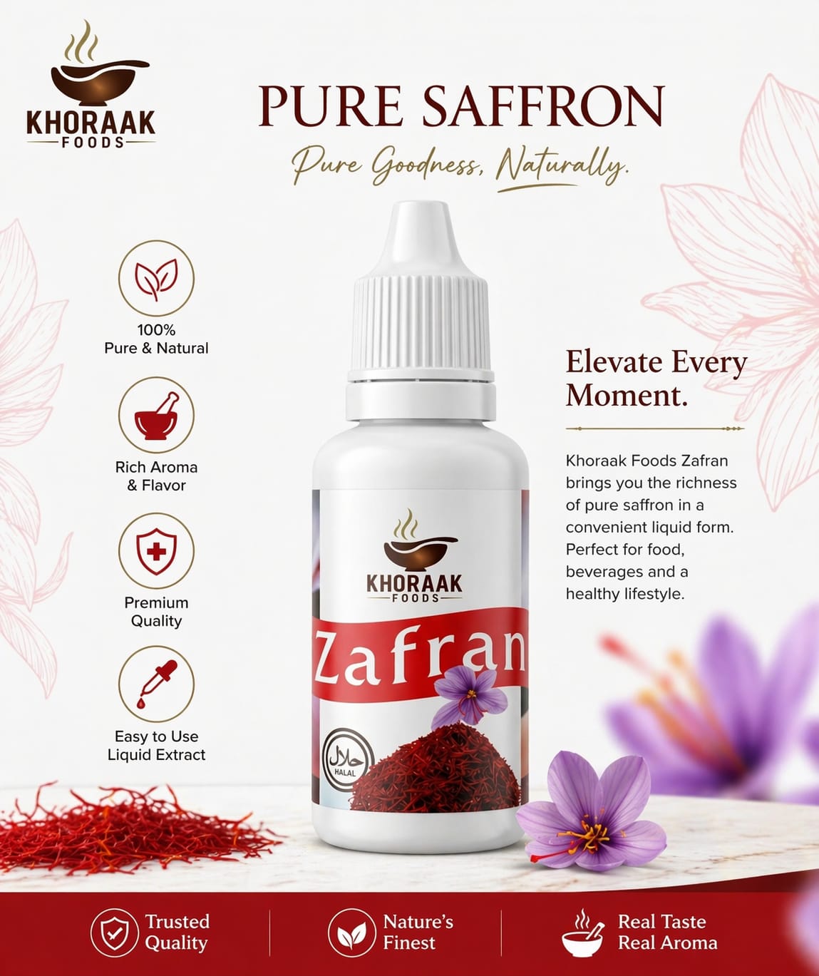 zafran essence 20ml Pakistan Khoraak Foods 🌸