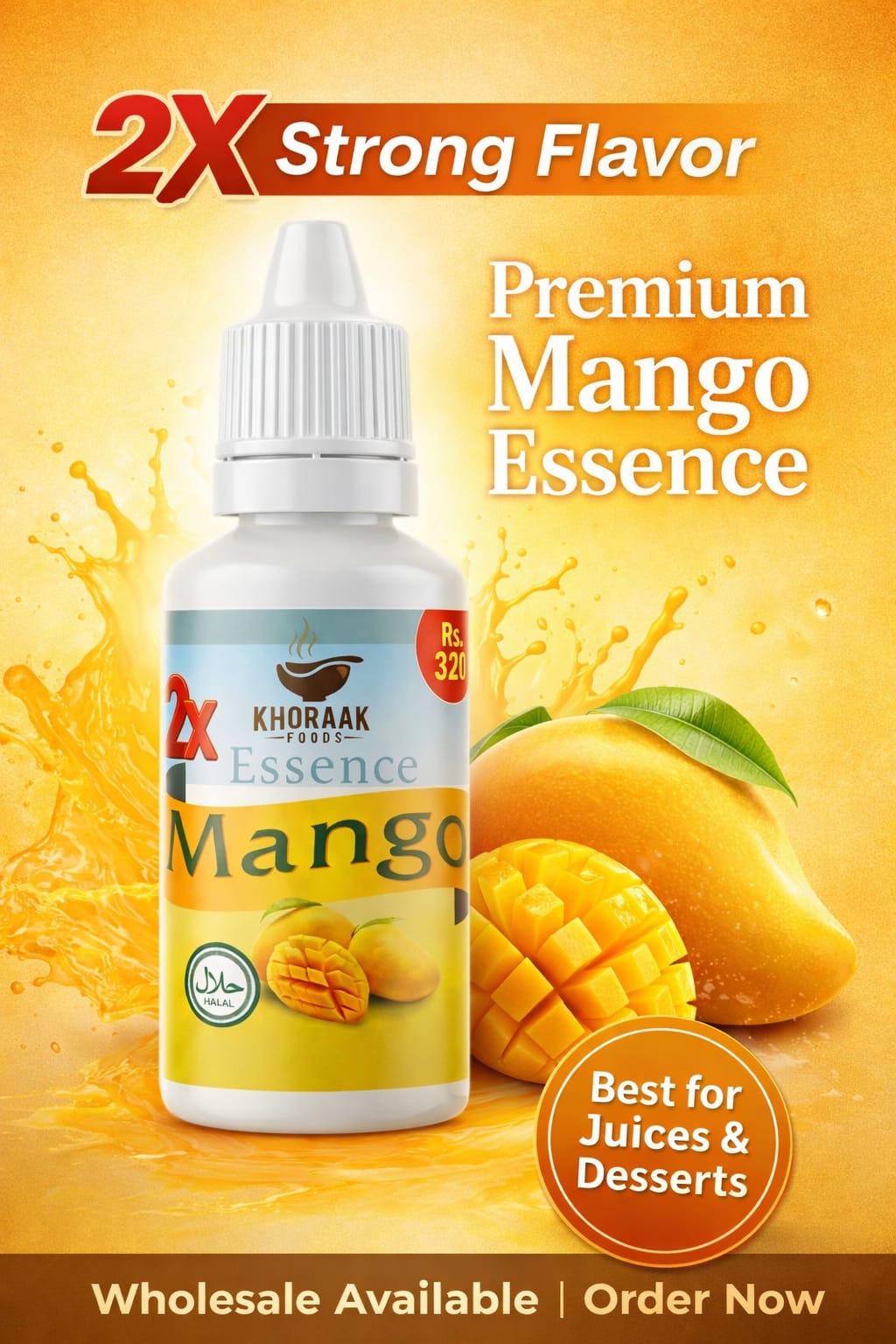 Khoraak Foods Mango Essence 2X Concentrated bottle