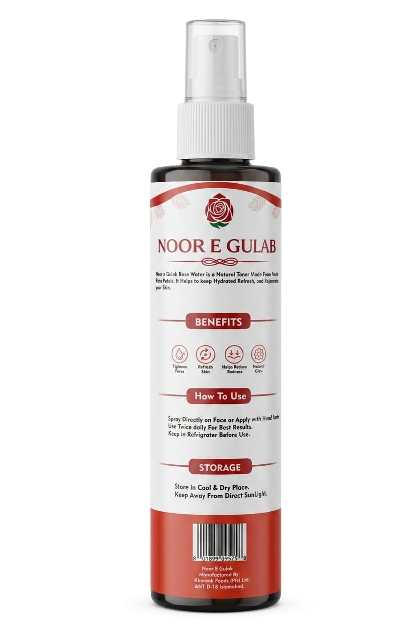 Noor E Gulab rose water benefits hydration toning soothing skin