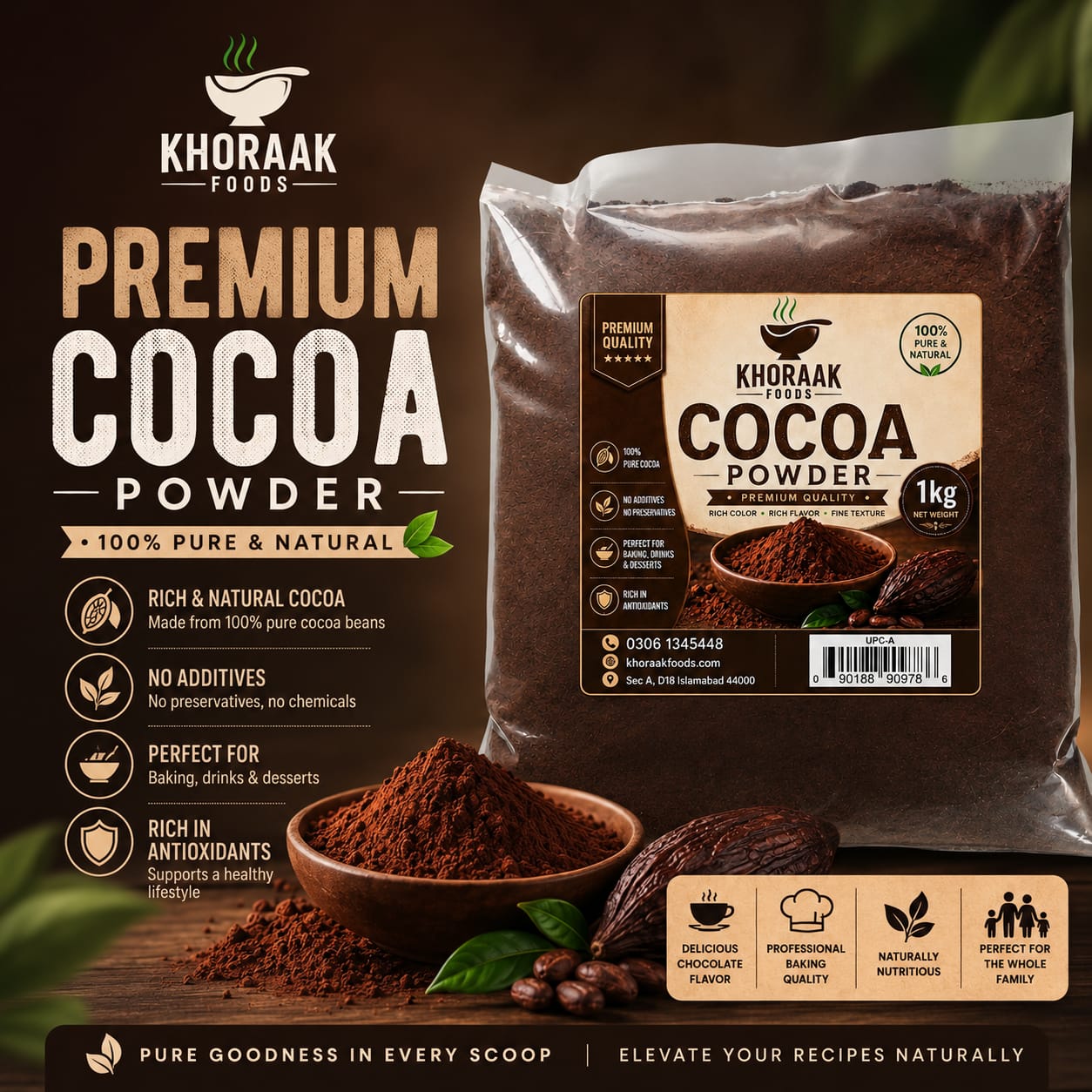 Premium Cocoa Powder 1KG