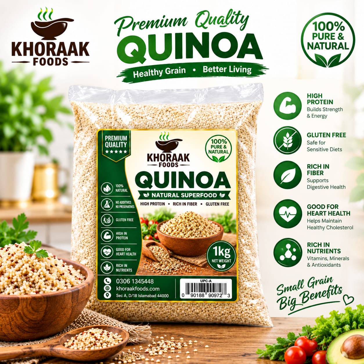 Quinoa Seeds Pakistan | Premium Organic Quinoa for Healthy Diet | Khoraak Foods