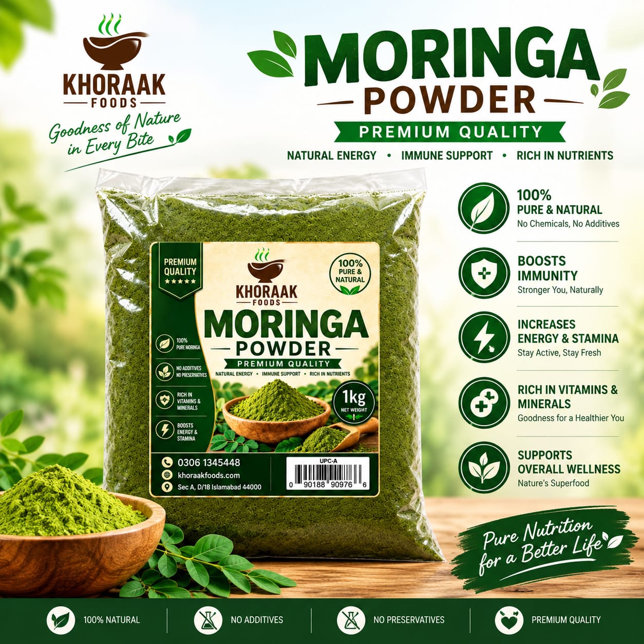 Moringa Powder Bulk Pakistan | 1KG, 12KG, 25KG Wholesale Supplier