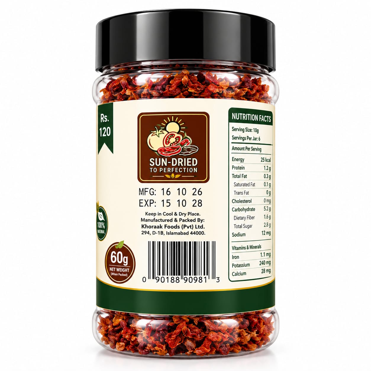 Dehydrated Tomato 60g | Premium Dried Tamatar Pakistan