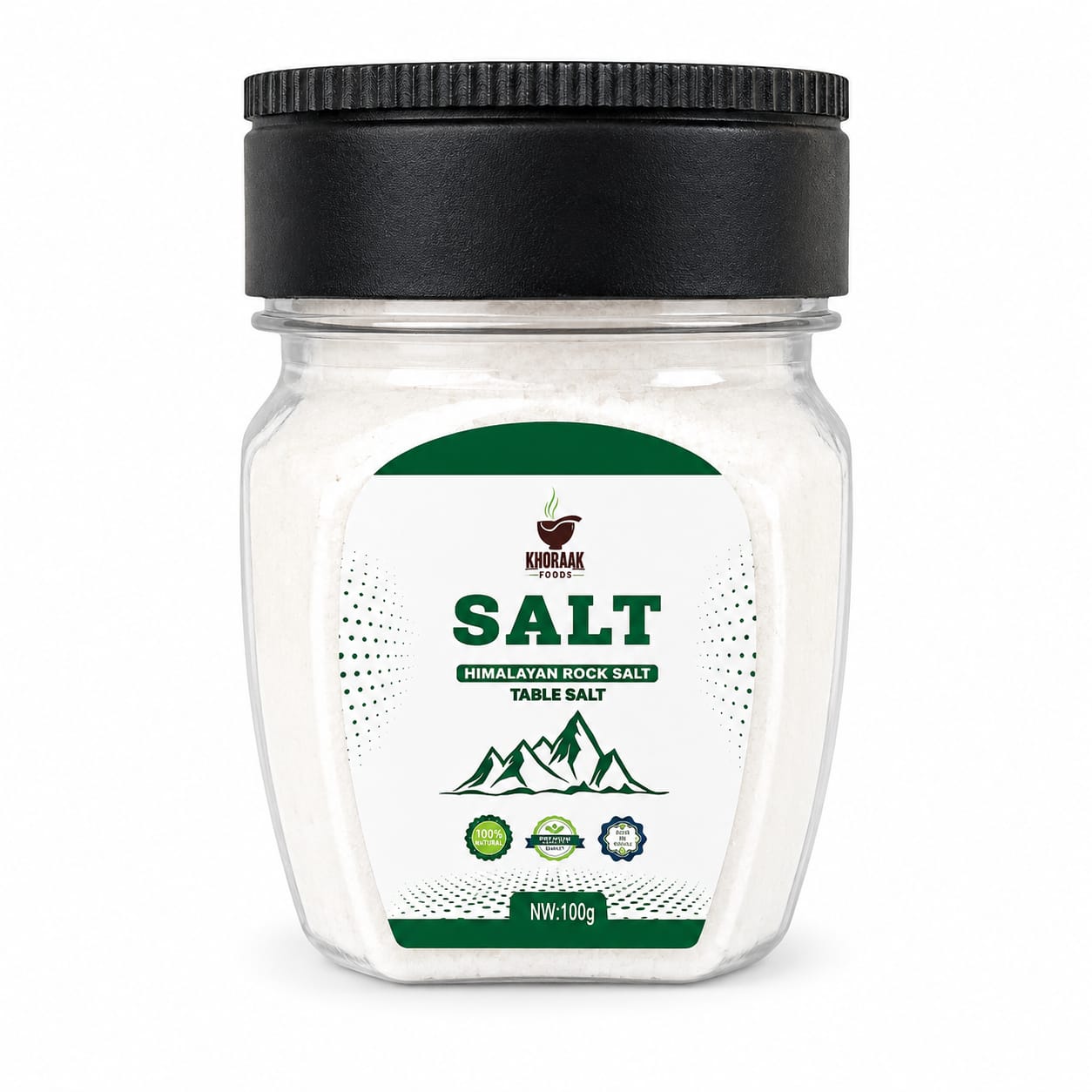 White Table Salt 100g – Khoraak Foods | Free Dispenser Worth Rs. 150 | Premium Fine Salt - Image 2