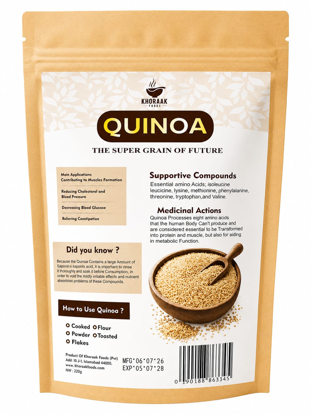 Khoraak Foods Healthy Quinoa