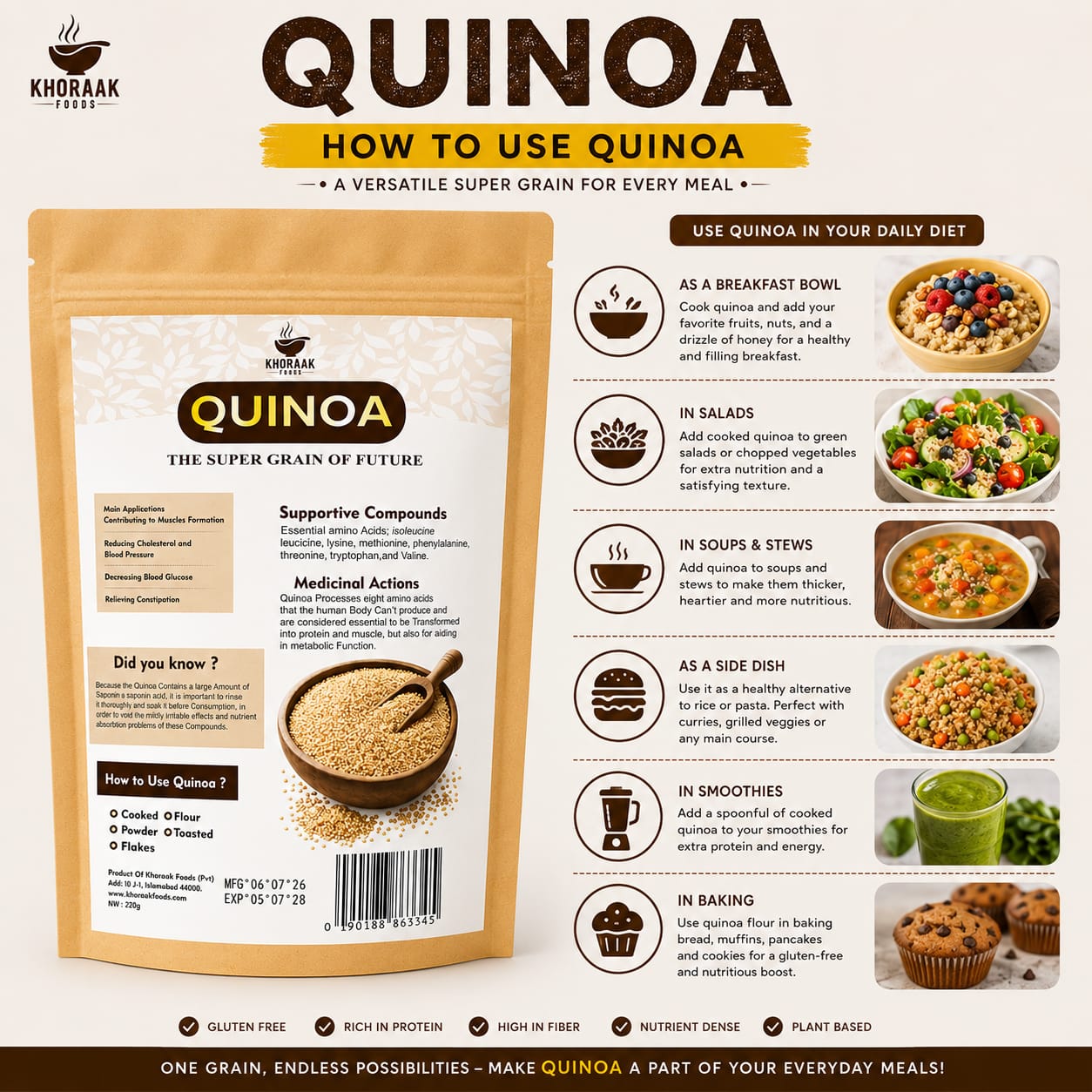 Khoraak Foods Premium Quality Quinoa