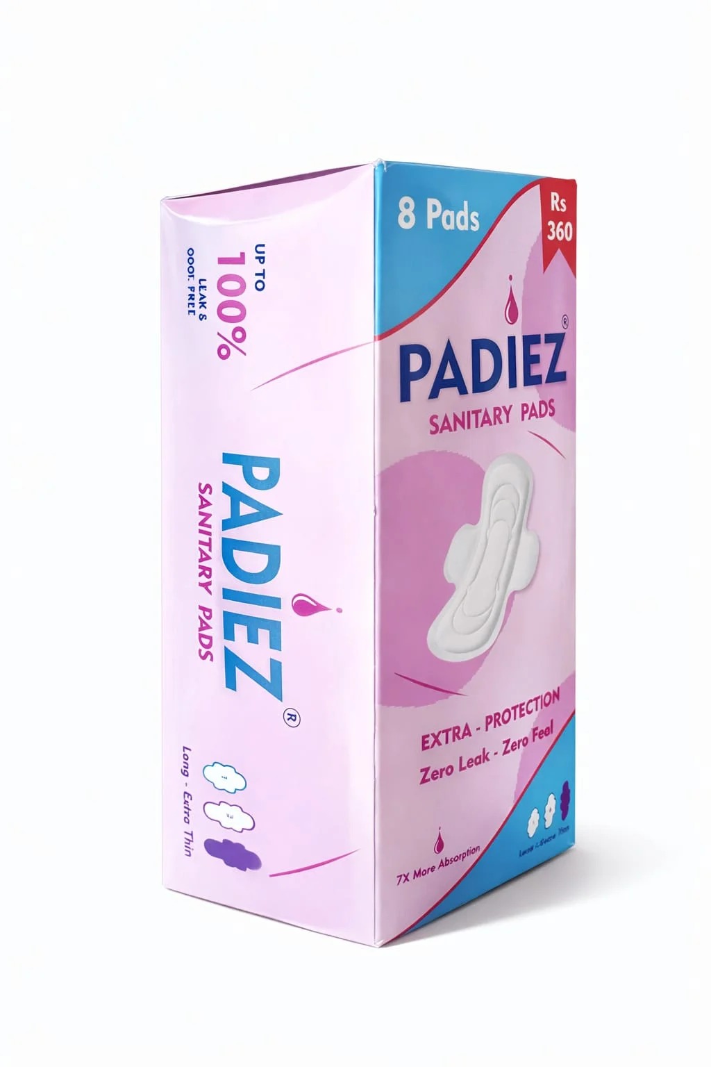 PADIEZ Sanitary Pads – Soft, Comfortable & Leak-Proof (8 Pads/Box)