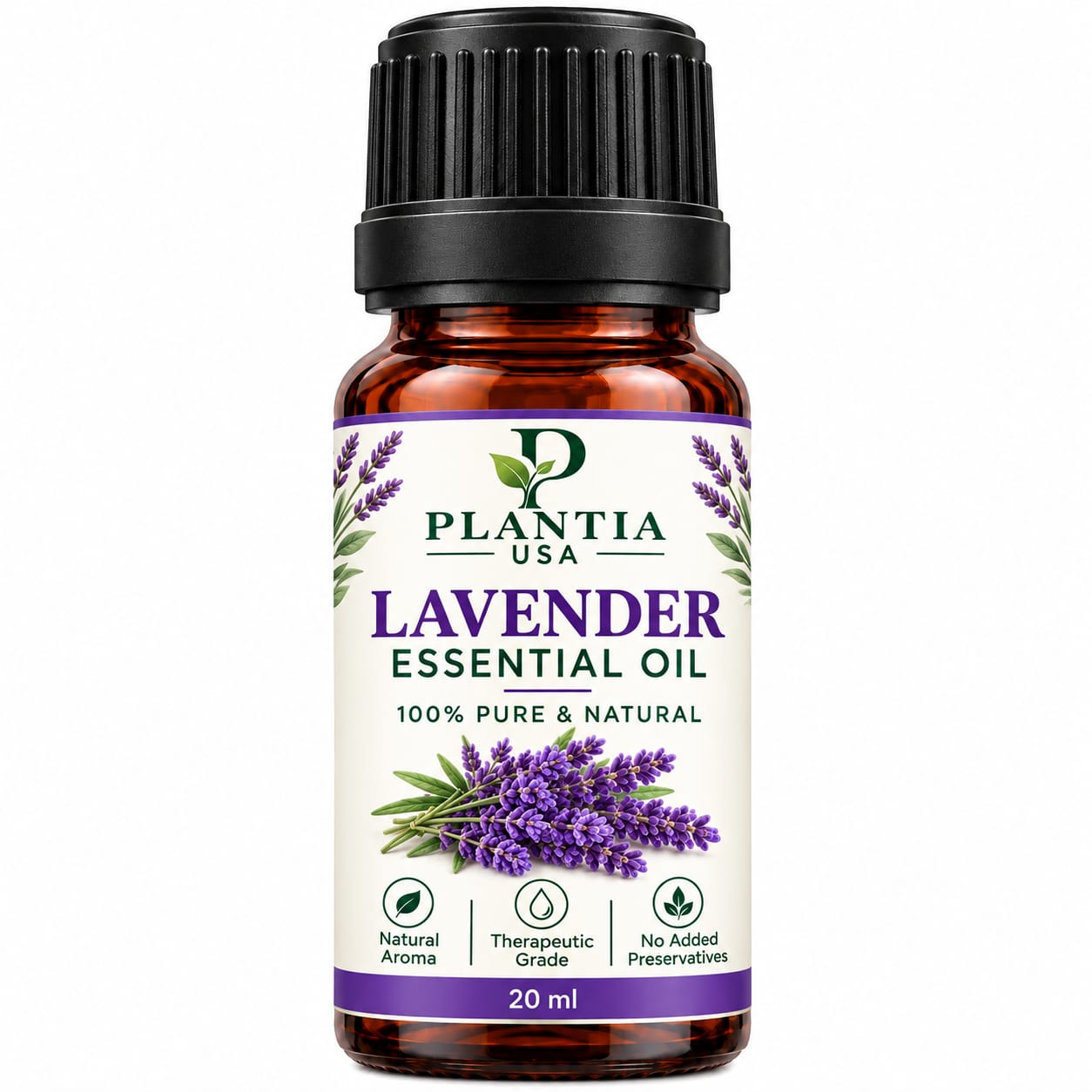 Lavender Essential Oil 20ml – 100% Pure & Natural, Fresh Cooling Aroma for Diffuser, Aromatherapy & External Use
