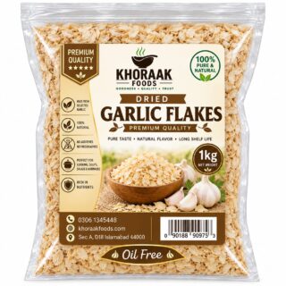 Khoraak Foods dried garlic flakes 1KG and 2.5KG sun-dried dehydrated garlic